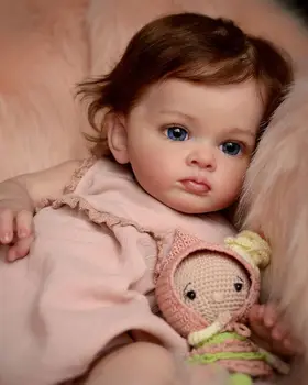 NPK 60 см Готовая Кукла, как на картинке, Возрожденная Кукла для девочек-малышей Tutti, Ручная Кукла с Genesis Paint, Высококачественная 3D кукла с кожей