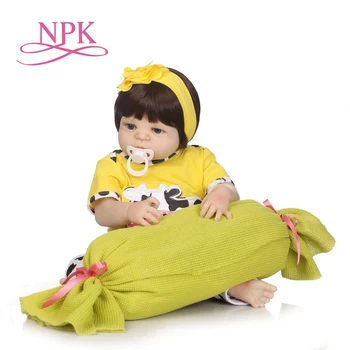 NPK reborn bonecas ручной работы, реалистичная кукла-Реборн для девочек, Виниловый силикон для всего тела с пустышкой, подарок для ребенка
