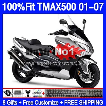 OEM T-MAX500 для YAMAHA MAX500 TMAX500 169MC.18 TMAX XP500 глянцевый серебристый MAX 500 T MAX-500 01 02 03 04 05 06 07 2001 2007 Обтекатель