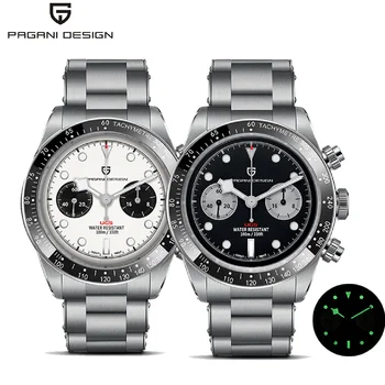 PAGANI DESIGN 2023 Новый Спортивный хронограф BB Panda в стиле ретро, роскошные кварцевые часы для мужчин, сапфировое зеркало, водонепроницаемые наручные часы на 10 бар.