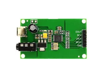 PCM1808 ADC AUX 3.5 Стерео Односторонний аналоговый звук для кодирования платы цифрового выхода I2S IIS