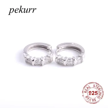 Pekurr, Стерлинговое серебро 925 пробы, простые круглые бусины, серьги-кольца Для женщин, геометрические круглые серьги, винтажные Аксессуары