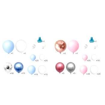 Q1JB 110 шт. Набор гирлянд из воздушных шаров Розово-голубые воздушные шары Арка для дня рождения, юбилея, выпускного вечера, фоновый декор
