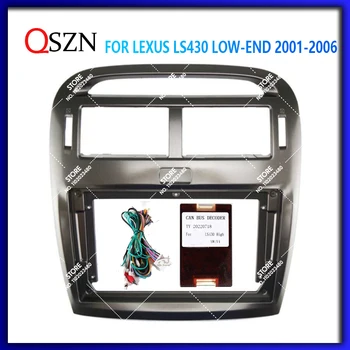 QSZN 9-Дюймовая Автомобильная Рамка Для LEXUS LS430 БЮДЖЕТНОГО КЛАССА 2001-2006 Android MP5 GPS Стерео Плеер Панель Рамка 2 Din Головное Устройство Панель