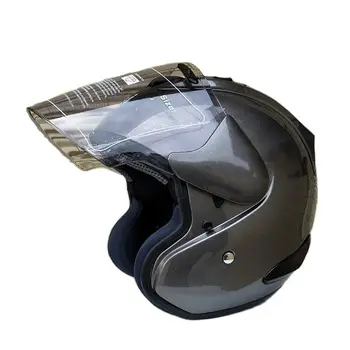 SZ-Ram4 Серый Мотоциклетный Шлем С Половиной Лица Из АБС-Материала, Защитный Шлем с Одной Линзой, Серый Шлем для Женщин, Мужчин, Casco, Casque