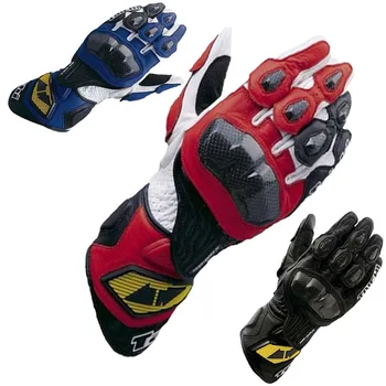 TAICHI motorcycle Racing дышащие кожаные перчатки из углеродного волокна для мотогонок по бездорожью защитные перчатки из перфорированной кожи