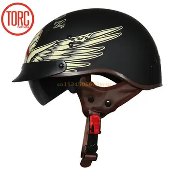 TORC T55 Высококачественный ABS Ретро для мотоцикла Harley Защитный шлем 1/2, DOT, сертифицированный ЕЭК для ралли и картинга, Capacete