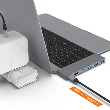 USB Док-станция для ноутбука Многопортовый USB-Концентратор Адаптер PD 100 Вт Для Передачи данных с возможностью горячей замены USB Type-C Док-станция для ноутбука