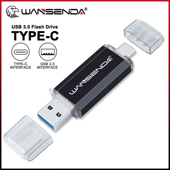 WANSENDA 512 ГБ флэш-накопитель USB TYPE C 2-В-1 Type-C и USB3.0 Высокоскоростной накопитель 256 ГБ 128 ГБ 64 ГБ 32 ГБ 16 ГБ флэш-накопитель