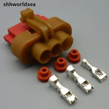 worldgolden 5/30/100 комплектов 4.8 мм 3-контактный автоматический водонепроницаемый разъем жгута проводов