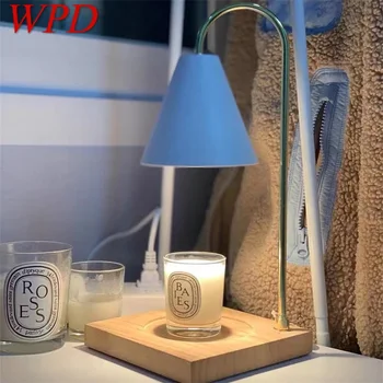 WPD Современная креативная настольная лампа Простая деревянная свеча Настольное освещение LED для украшения домашней спальни