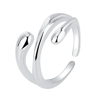 Y2K Нерегулярное Открытое кольцо Серебро 925 Геометрические дизайнерские украшения для женщин Twisted K Gold Аксессуары Kpop Трендовый продукт 2023 года