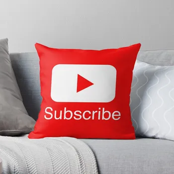 You Tube Подписка Кнопка воспроизведения Видео Влоггеры Прямая трансляция Подушка для дивана Чехол для подушки Рождественские чехлы для диванов