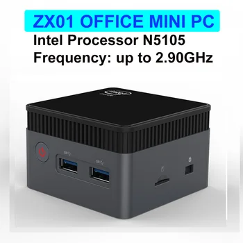 ZX01 Мини-ПК с Windows 11 Intel N5105 2,9 ГГЦ DDR4 8 ГБ 512 ГБ SSD 1000 М BT4.2 Настольный игровой мини-компьютер zx01 mini pc