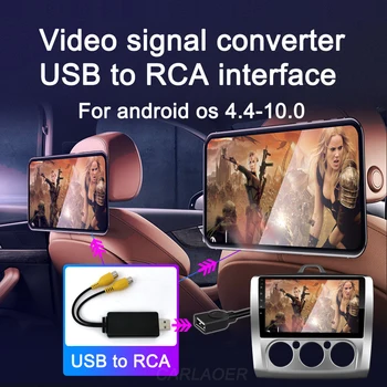 Адаптер видеовыхода с интерфейсом RCA подходит для дооснащения автомобильного Android-радиоприемника для подключения автомобильного дисплея типа подушки безопасности.