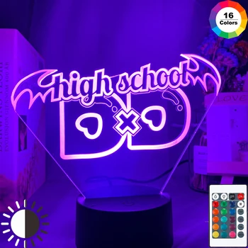 Аниме High School DxD Светодиодный ночник для украшения общежития, меняющий атмосферу, Светодиодная подарочная настольная лампа для спальни, Highschool DxD