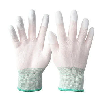 Антистатические ESD Электронные Рабочие перчатки Pu Finger PC Противоскользящие для сада