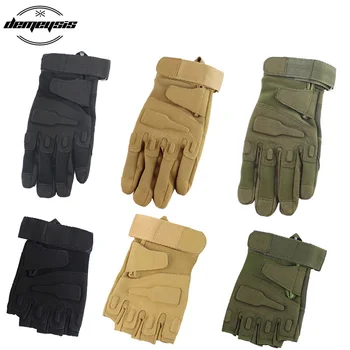 Армейские страйкбольные перчатки на полный и полупальцевый палец, военно-тактические пейнтбольные перчатки, нескользящие походные охотничьи перчатки для стрельбы на открытом воздухе