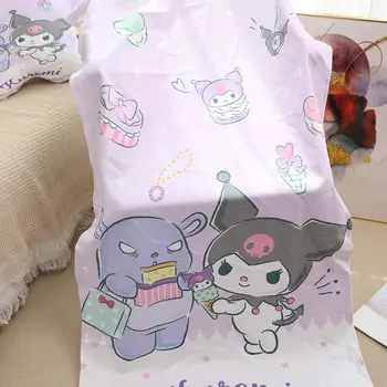 Банное полотенце Sanrio hello kitty размером 70x140 см, большое полотенце из микрофибры Kuromi, полотенце для мальчиков и девочек My Melody Cinnamon Gemini