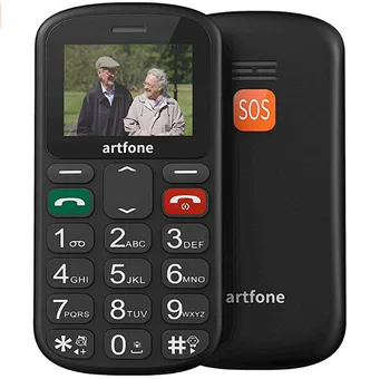 Бар Старший Мобильный Телефон Artfone CS181 GSM 2G Большой Голос Большая Кнопка Мобильный Телефон Для Пожилых Людей Одна Клавиша SOS Две Sim Карты Факел Нет Русского