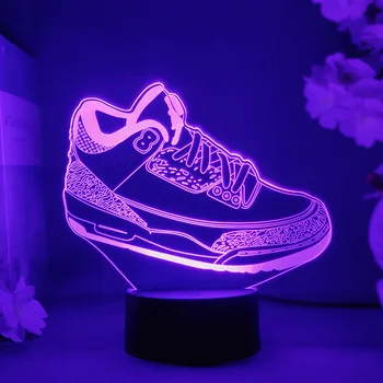 Баскетбольная обувь в форме 3D настольной лампы, Гаджеты, украшения комнаты для мужчин, Кроссовки для бойфренда, Аксессуары, подарки, Классный домашний декор