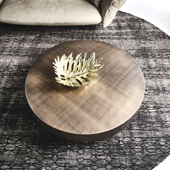 Боковой Итальянский дизайн, Современный Поворотный журнальный столик, Круглый стеклянный приставной столик, Мебель для гостиной Tea Mesa Posta Furniture AA55