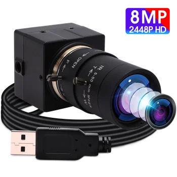 Веб-камера ELP 8MP 3264X2448 IMX179 CS 2.8-12/5-50mm С Переменным Фокусным расстоянием Промышленная Коробка Для Внутреннего Наблюдения USB-Камера Для Машин