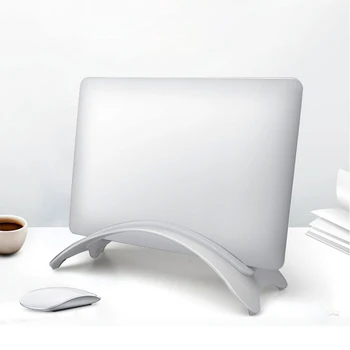 Вертикальная подставка для ноутбука Серого, серебристого цвета, настольный устойчивый держатель из алюминиевого сплава с защитой от скольжения для Macbook Pro Air 13 14 16