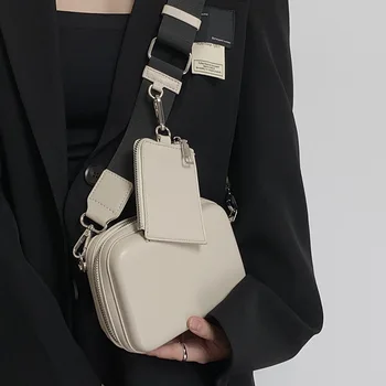 Винтажная сумка через плечо для женщин, сумка через плечо из искусственной кожи, простая однотонная сумка-мессенджер, новая женская маленькая квадратная сумка, повседневная сумка