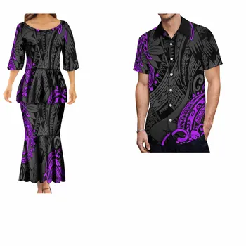 Винтажное платье на заказ, Полинезийская длинная юбка с двойным подолом в виде листьев Лотоса, Элегантное женское платье в стиле Арт, вечернее платье
