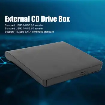 Внешний DVD-привод Type A Type C USB3.0 USB2.0 5 Гбит/с Корпус Оптического привода ноутбука для 12,7 мм 9,5 мм SATA DVD RW Drive HOT