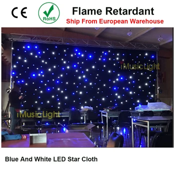 Высококачественный Светодиодный Фон LED Star Cloth Занавес Звездного Неба DMX512 Control Для Сцены Паба DJ Свадебного Мероприятия Show
