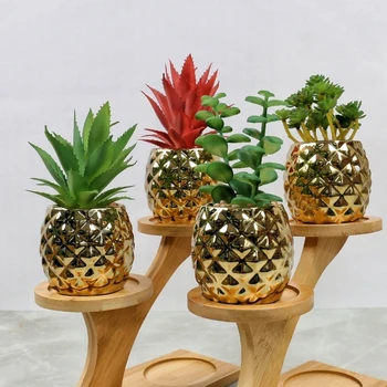 Гальванический ананас искусственное растение бонсай имитация маленького дерева горшечное растение поддельный цветочный стол горшечные украшения украшения дома
