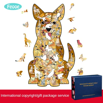 Головоломка для собак FEOOE, деревянная головоломка специальной формы, неправильной формы, головоломка для животных, производитель деревянных игрушек для трансграничной торговли Ysh