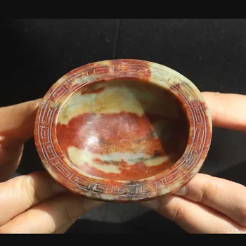 Горшок ручной работы из натурального хотанского нефрита, маленькая чаша, щетка для мытья посуды v