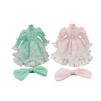 Двухцветное платье принцессы для куклы Blyth с меламедом на выбор для сладкой повязки для совместного тела BJD
