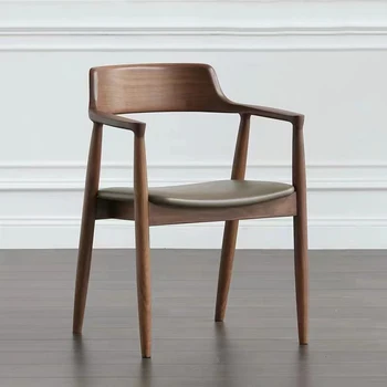 Деревянный офисный стул Мобильный Nordic Living Room Luxury Accent Обеденные стулья на открытом воздухе Подушка Cadeiras De Jantar Мебель для дома