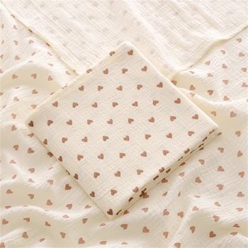 Детское муслиновое пеленальное одеяло Хлопчатобумажное Большое Мягкое Детское одеяло для новорожденных