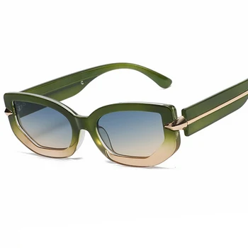Дизайн бренда 2023 года, Модные полигональные металлические солнцезащитные очки, Ретро Женские очки, Классический тренд, Роскошные Очки для вождения и путешествий Uv400