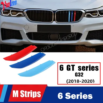 Для Bmw 6 Серии GT G32 LCI 2018-2023 Автомобильный 3D M Стайлинг Украшение Передней Решетки Бампера Полоски Наклейки Внешние Аксессуары
