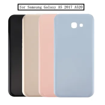 Для Samsung Galaxy A5 2017 A520 Батарея Стеклянная задняя крышка корпуса Запасные части для ремонта задней двери и клейкая наклейка