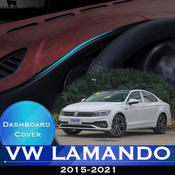Для Volkswagen VW Lamando 2015-2021 Приборная панель автомобиля, избегающая освещения, приборная платформа, крышка стола, кожаный противоскользящий коврик