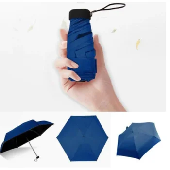 Женский переносной карманный складной мини-зонт, плоский легкий зонт, 5-кратный зонт от солнца, дорожный зонт, зонтики от солнца