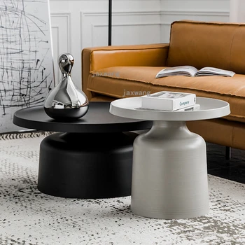 Журнальные столики скандинавского дизайна, Комбинированный диван для гостиной, приставной столик, Круглый угловой столик, современный маленький столик, мебель для дома HY