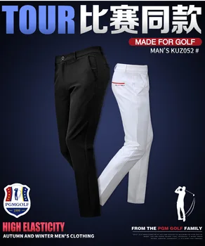 Зимние мужские утепленные брюки для гольфа PGM, Длинные брюки для гольфа, мужские спортивные брюки с высокой эластичностью, Размер XXS-3XL, Высокое качество, НОВИНКА