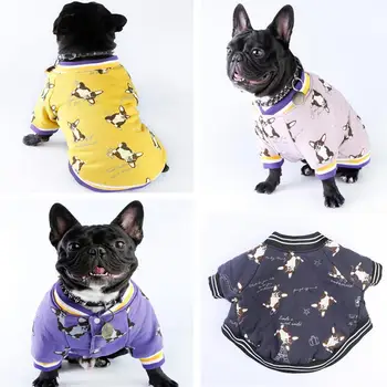 Зимняя теплая мультяшная одежда для домашних животных для маленьких собак, кошек, Мягкое хлопковое пальто для кошек, куртка для собак, одежда для щенков, костюм мопса чихуахуа