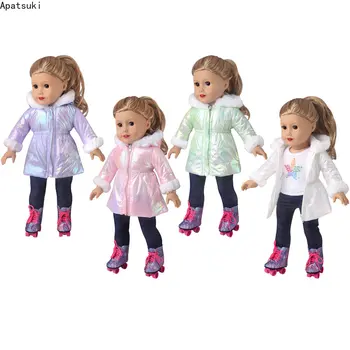 Зимняя теплая одежда для 18-дюймовых американских кукол, парка, Пуховики, Толстовки, парка, Шуба, аксессуары для кукол для девочек 1/4 дюйма