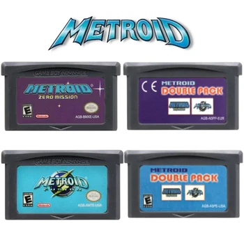 Игровая приставка Metroid серии GBA с 32-битным Картриджем для Видеоигр, Консольная карта Fusion Zero Mission для GBA NDS, Версия для США, Версия для ЕВРО