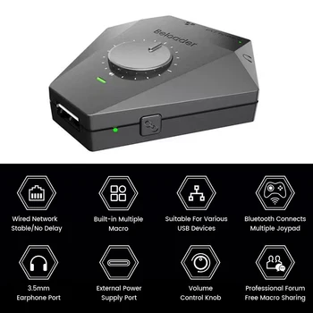 Игровой контроллер Beloader Pro, Конвертер клавиатуры и Мыши Для PS5, Bluetooth-адаптер Для Playstation 4/SWITCH/Разъем для геймпада Xbox