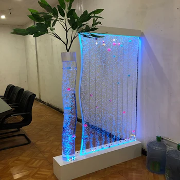 Изготовленный на заказ акриловый декоративный кокосовый экран, светодиодные фонтаны с водяными пузырями